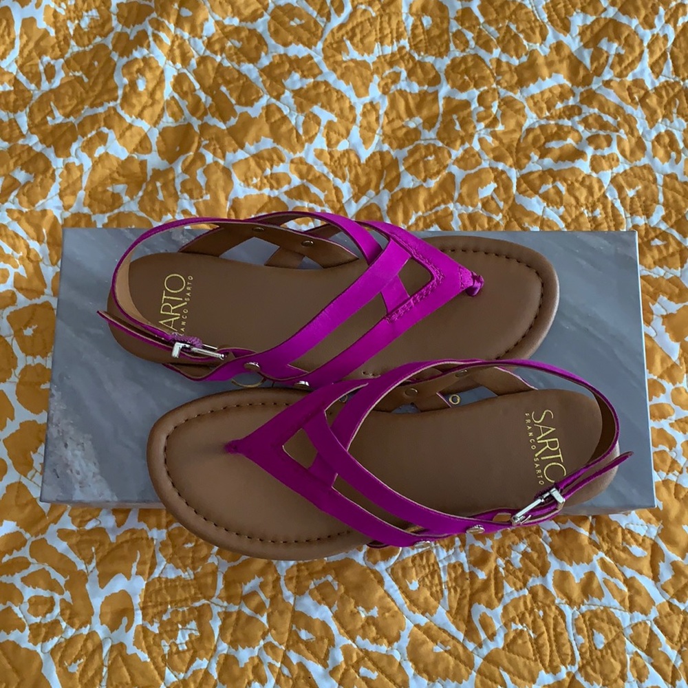 Franco Sarto Violet Suede Gretchen Sandals